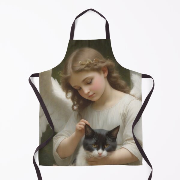 Item preview, William Bougereau Angel Style caring of her cat designed and sold by PawPawa.