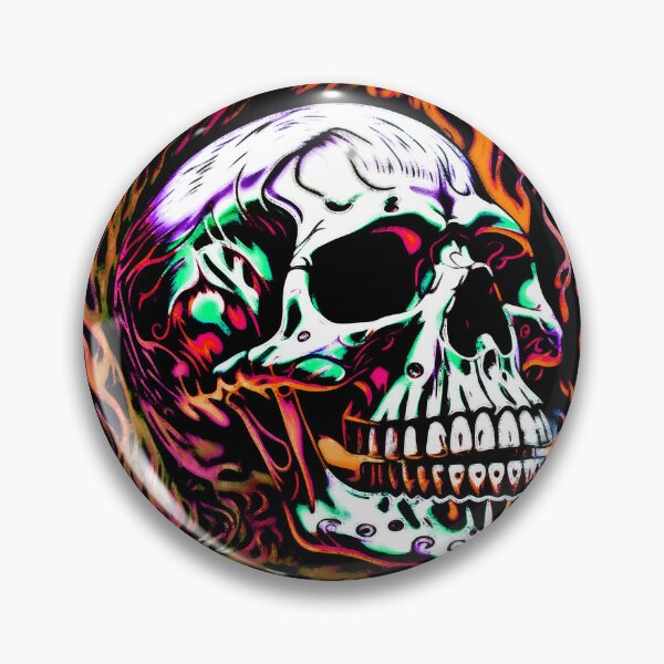 Item preview, flame skull tileartwork 2023 designed and sold by tileartwork.