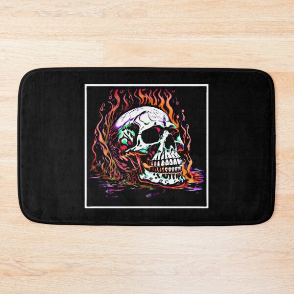 Item preview, flame skull tileartwork 2023 designed and sold by tileartwork.