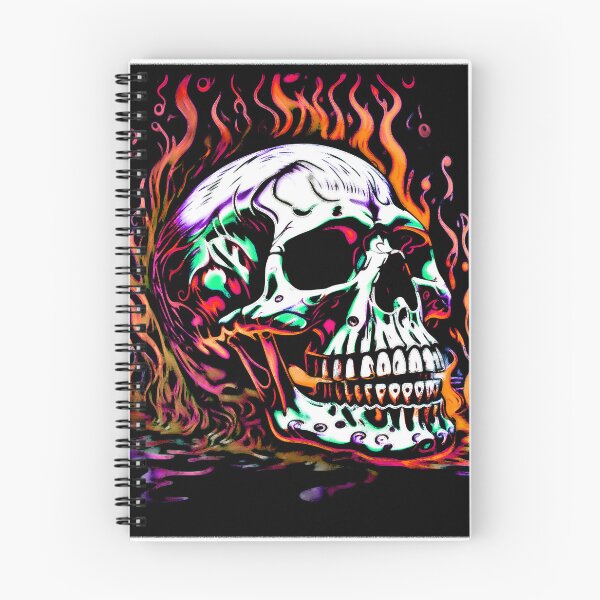 Item preview, flame skull tileartwork 2023 designed and sold by tileartwork.