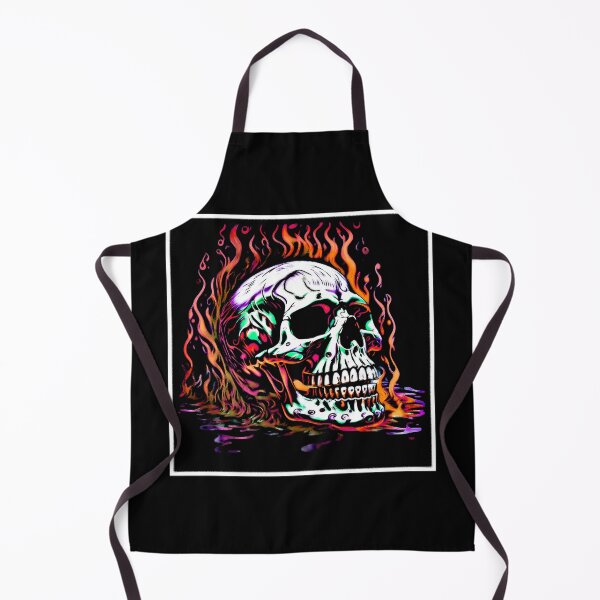 Item preview, flame skull tileartwork 2023 designed and sold by tileartwork.