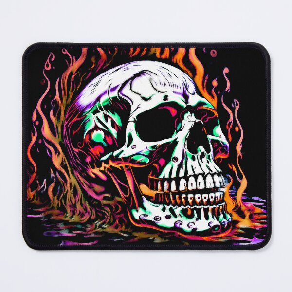 Item preview, flame skull tileartwork 2023 designed and sold by tileartwork.