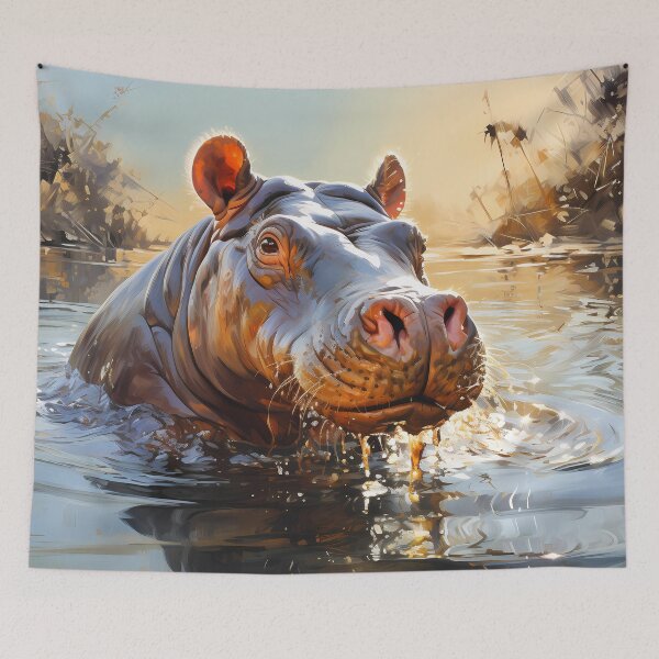 Item preview, Hippo Art #2 | Hippo Lovers designed and sold by ksgraphics222.
