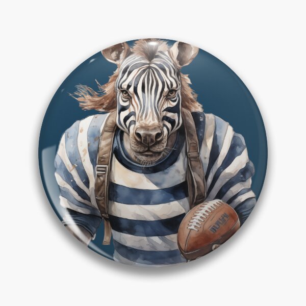 Aperçu de l'œuvre Animal de football américain zèbre créée et vendue par Sp3ctrumOfColor.