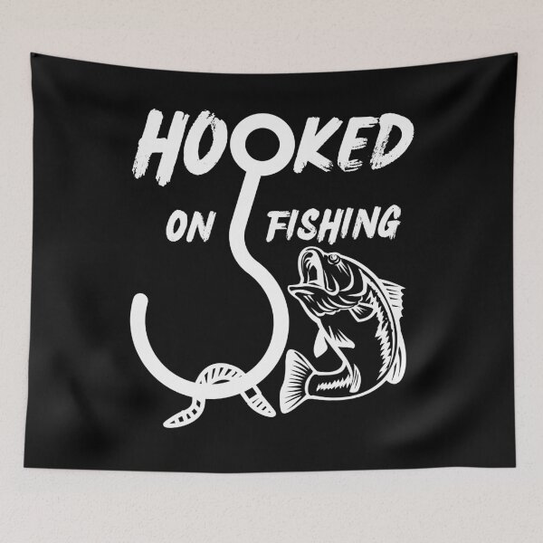 Item preview, Hooked on Fishing. Fun fishing art. designed and sold by Verle-art.