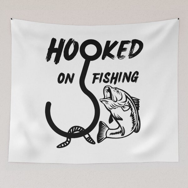 Item preview, Hooked on Fishing. Fun fishing art. designed and sold by Verle-art.