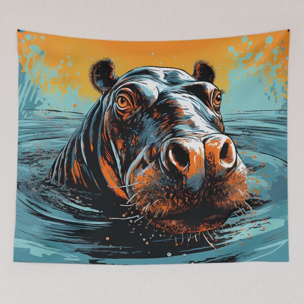 Item preview, Hippo Art #3 | Hippo Lovers designed and sold by ksgraphics222.