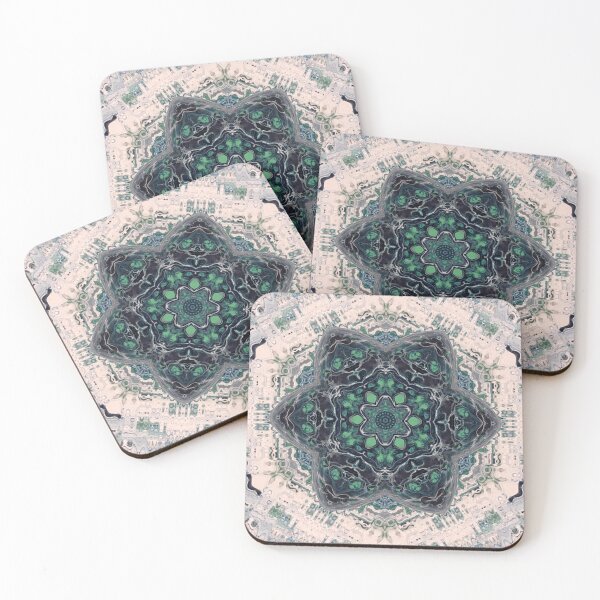 Item preview, Abstract Green Star Painting designed and sold by KiwiArtistDK.