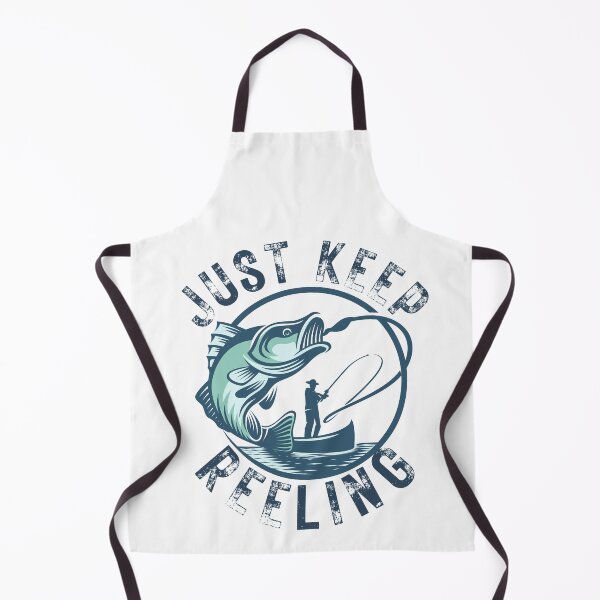 Item preview, Just Keep Reeling. Fun fishing art. designed and sold by Verle-art.