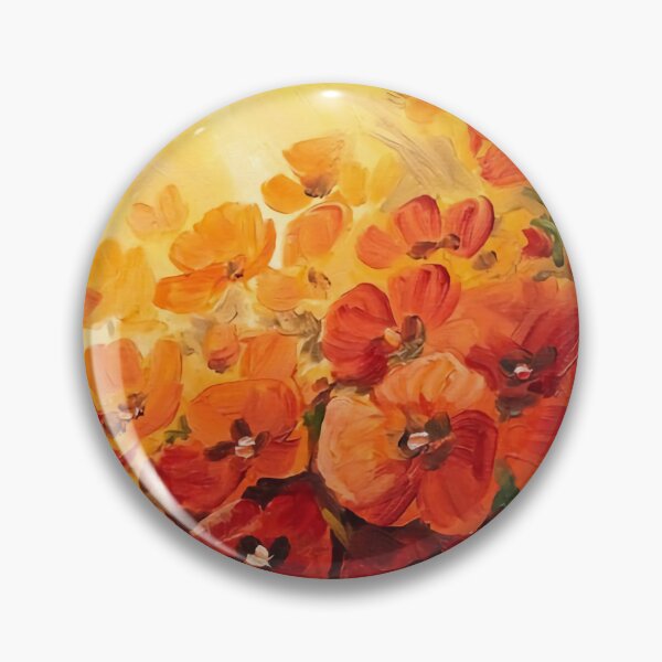Item preview, Fiery poppy flowers painting, wall art designed and sold by clon-dot-net.
