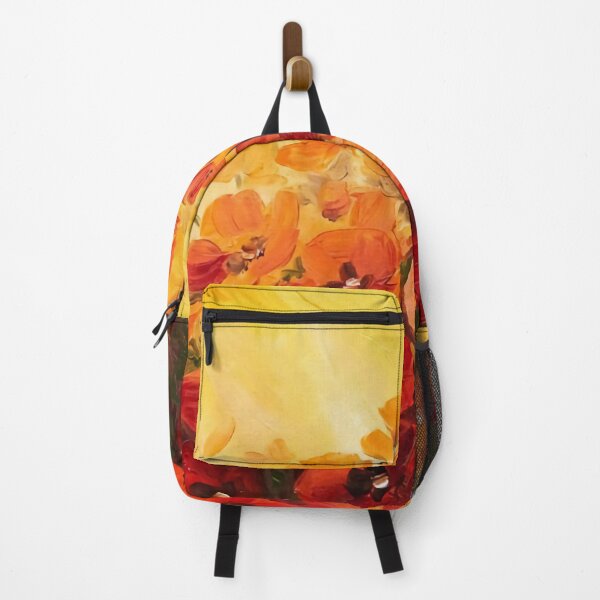 Item preview, Fiery poppy flowers painting, wall art designed and sold by clon-dot-net.