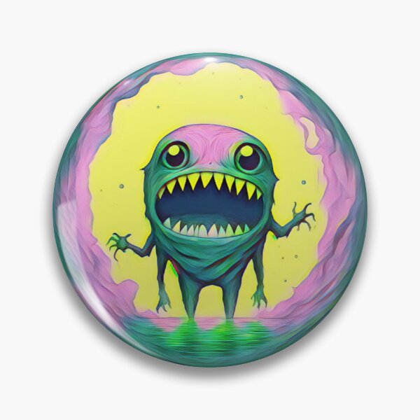 Item preview, Grummlesnatch Multicolored pink yellow green - little monsters collection by Red Siri0 designed and sold by Red Siri0 Art.