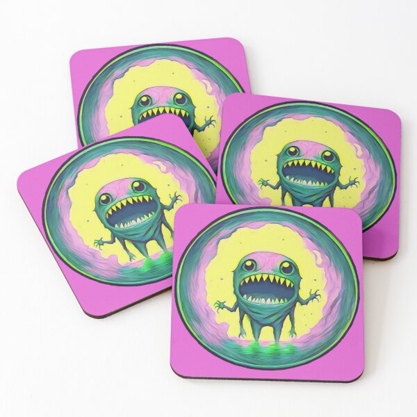 Item preview, Grummlesnatch Multicolored pink yellow green - little monsters collection by Red Siri0 designed and sold by Red Siri0 Art.
