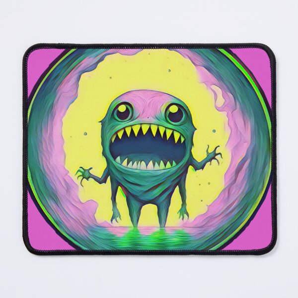 Item preview, Grummlesnatch Multicolored pink yellow green - little monsters collection by Red Siri0 designed and sold by Red Siri0 Art.
