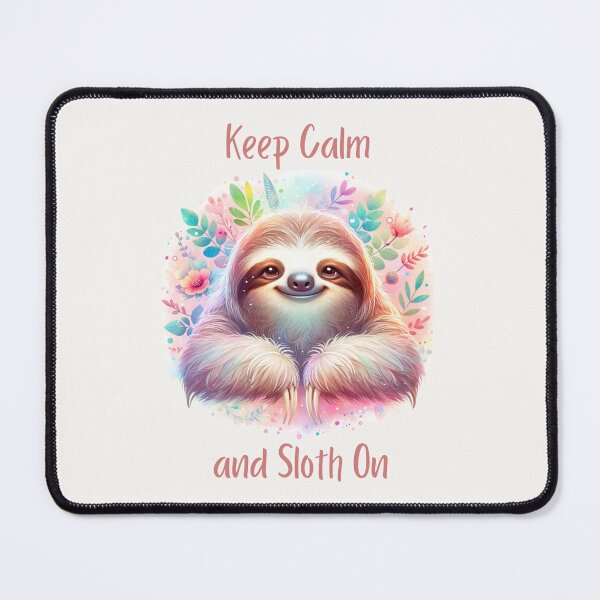 Item preview, Cute Sloth Over Flower Backdrop designed and sold by NAFDesigns.