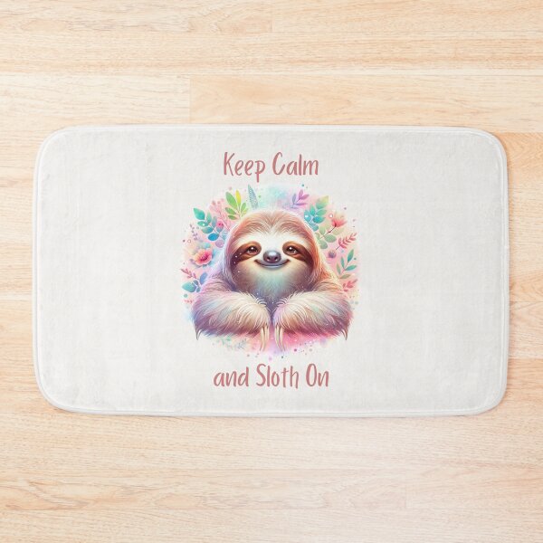 Item preview, Cute Sloth Over Flower Backdrop designed and sold by NAFDesigns.