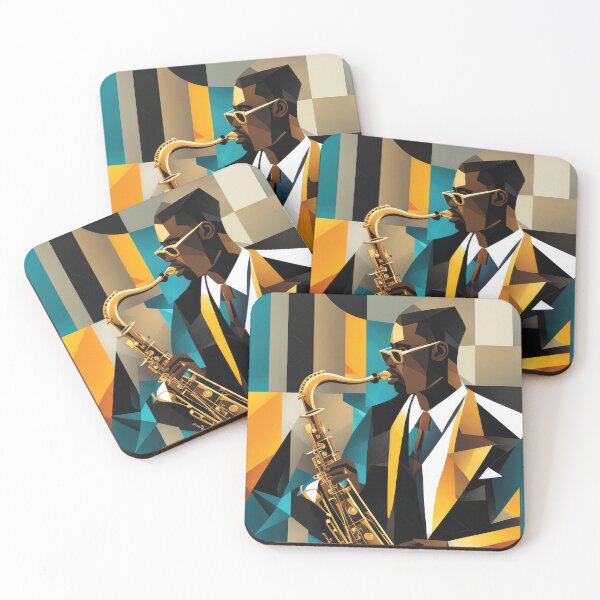 Item preview, Abstract music, saxophone cubic designed and sold by Wallisart.