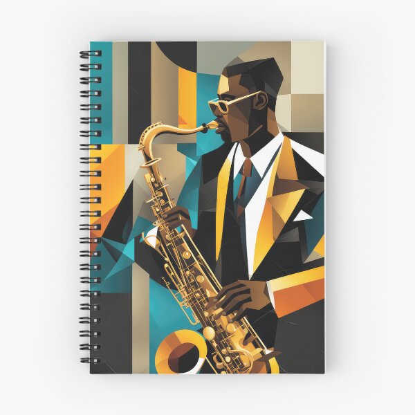 Item preview, Abstract music, saxophone cubic designed and sold by Wallisart.