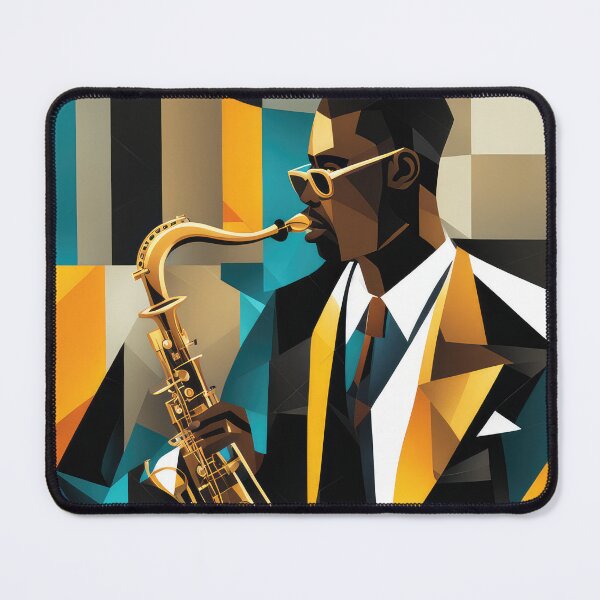 Item preview, Abstract music, saxophone cubic designed and sold by Wallisart.