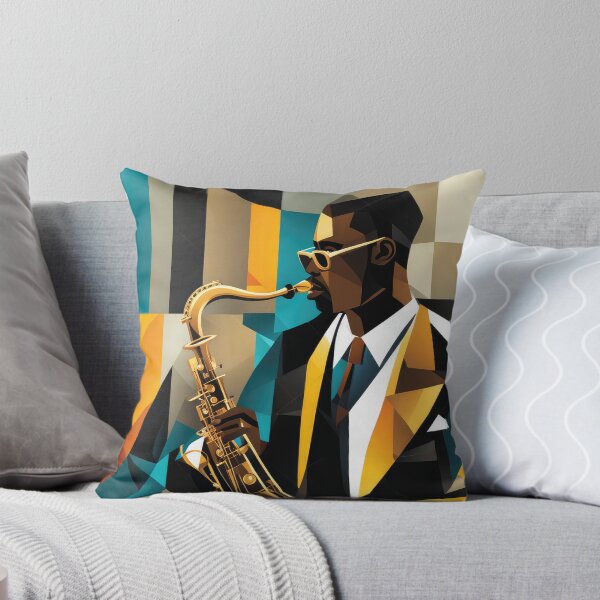Item preview, Abstract music, saxophone cubic designed and sold by Wallisart.