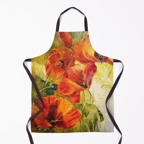 Aperçu de l'œuvre Peinture de fleurs de pavot intenses dans le vent créée et vendue par clon-dot-net.
