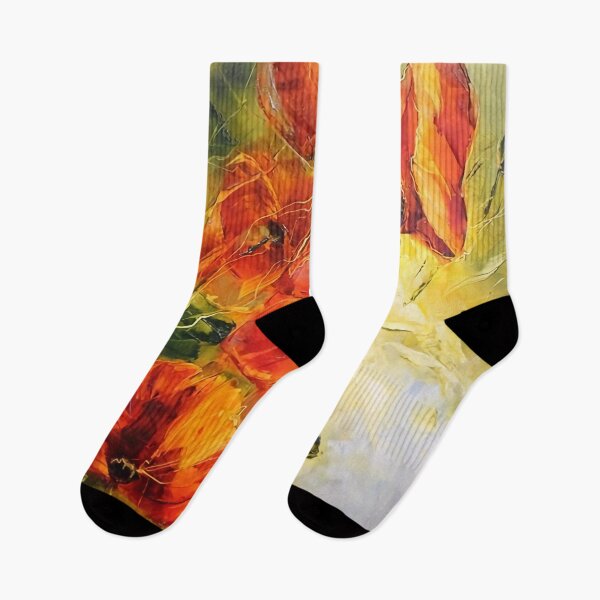 Item preview, Intense poppy flowers in the wind painting designed and sold by clon-dot-net.
