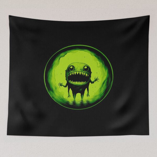 Item preview, Grummlesnatch Multicolored black and green - little monsters collection by Red Siri0 designed and sold by Red Siri0 Art.