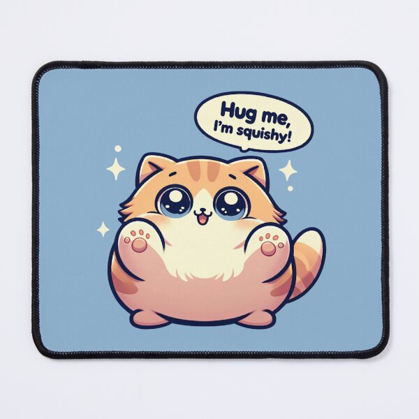Item preview, Hug Me, I'm Squishy! Chonky Cat designed and sold by ZenEverAI.
