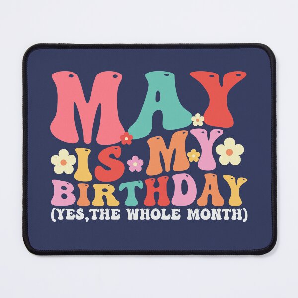Item preview, May Is My Birthday Month Groovy Birthday Font designed and sold by ArtMeetsPizza.