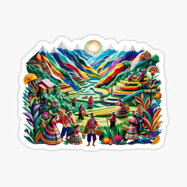 Item preview, Peruvian Family Harvest in Paper Art Andes designed and sold by ARVA-Digital.