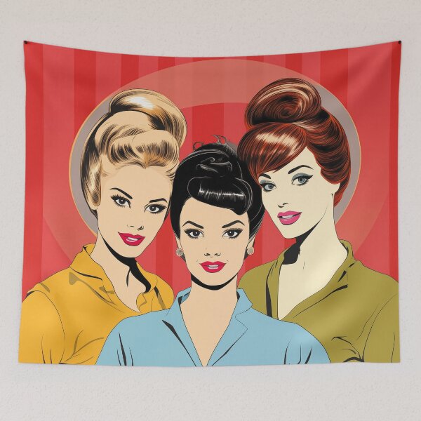 Item preview, Retro Chics Hair Salon designed and sold by TrendyArtInk.