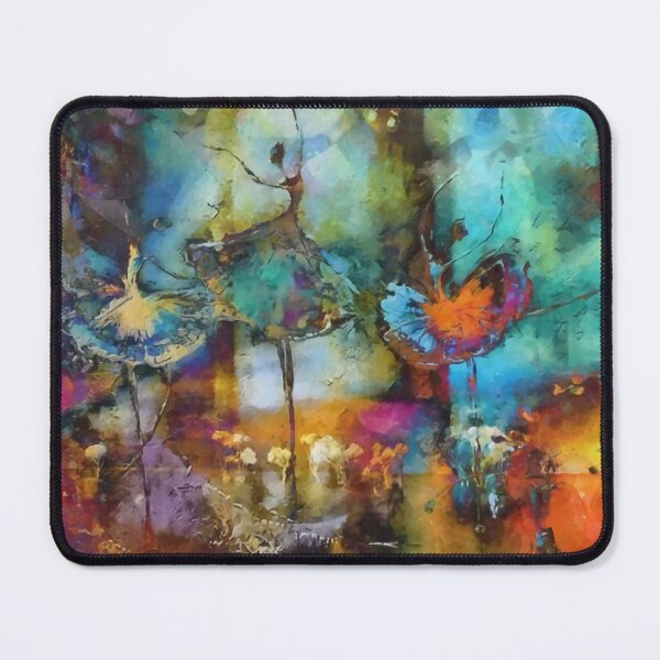 Item preview, Colorful abstraction with dancing ballerinas painting designed and sold by clon-dot-net.