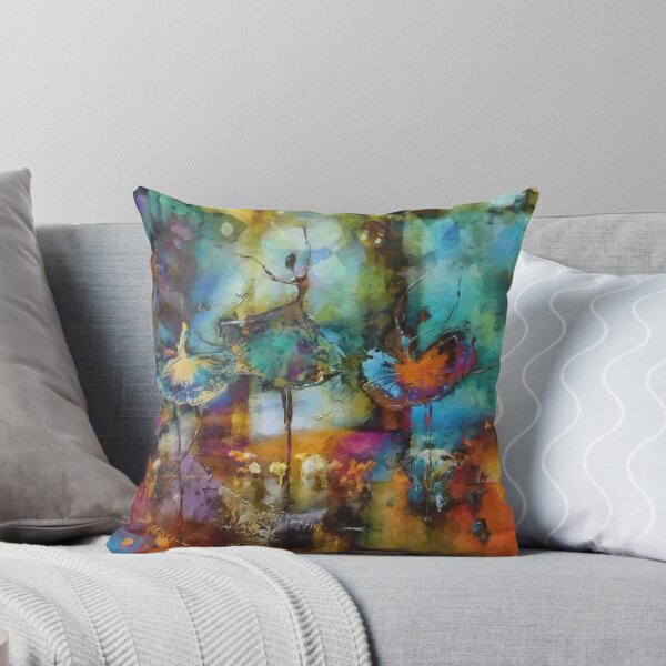 Item preview, Colorful abstraction with dancing ballerinas painting designed and sold by clon-dot-net.