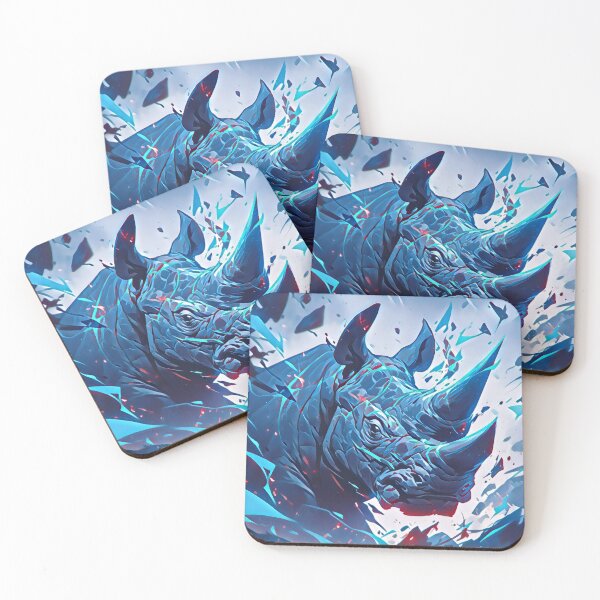 Item preview, Shattering Blue Rhino Art designed and sold by TheAnimalZ00.