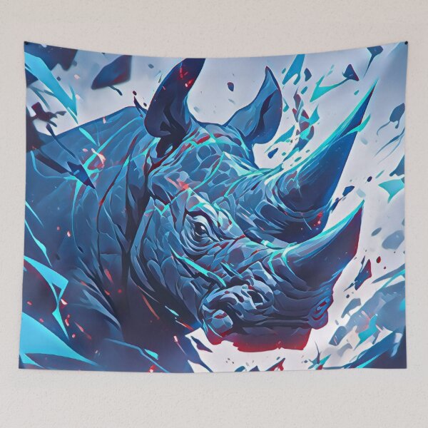 Item preview, Shattering Blue Rhino Art designed and sold by TheAnimalZ00.