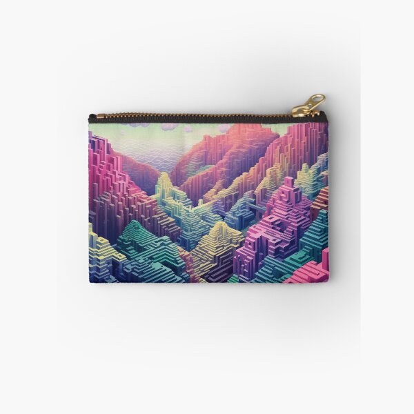 Item preview, Multicolor pixelated dreamscape landscape designed and sold by TheMoxieHouse.