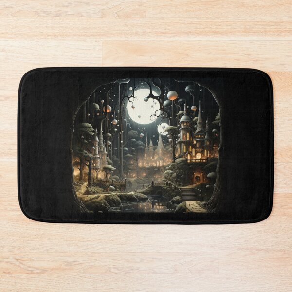 Item preview, digital art fancy moon city imagine country village designed and sold by UILOVE.