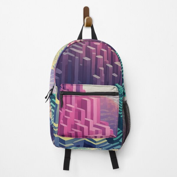 Item preview, Multicolor pixelated dreamscape landscape designed and sold by TheMoxieHouse.