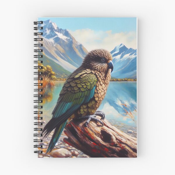 Item preview, New Zealand Kea with the Milford Sound in the background designed and sold by Kathysartroom.