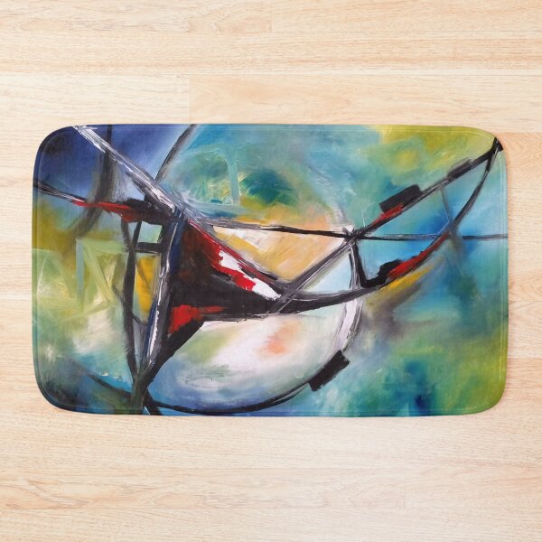 Item preview, Intense colorful abstraction in blue and yellow painting designed and sold by clon-dot-net.