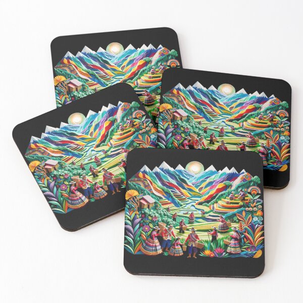 Item preview, Peruvian Family Harvest in Paper Art Andes designed and sold by ARVA-Digital.