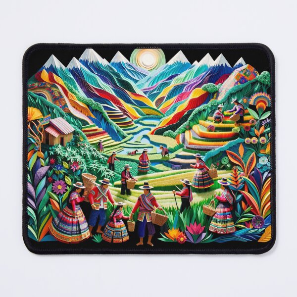 Item preview, Peruvian Family Harvest in Paper Art Andes designed and sold by ARVA-Digital.