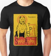 Funny Pit Bull Cute Dog Chat Noir Mashup Art Design Unisex T-Shirt