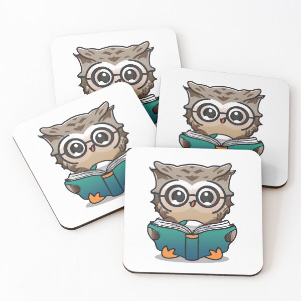 Item preview, Cute Owl Reading - Funny Reading Owl Art Men Women Kids Bookworm Book Lovers  designed and sold by Wiss2Arts.
