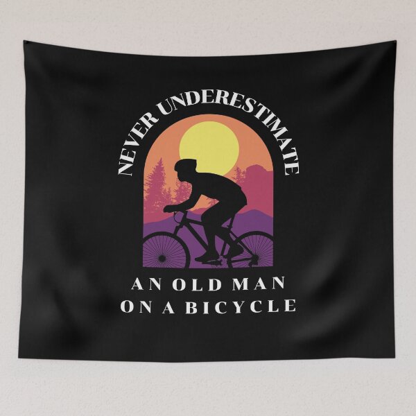 Item preview, Never Underestimate An Old Man On A Bicycle designed and sold by fooklynx.