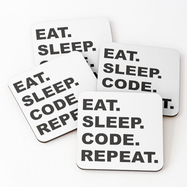 Item preview, Eat Sleep Code Repeat designed and sold by Picasmus Tees.