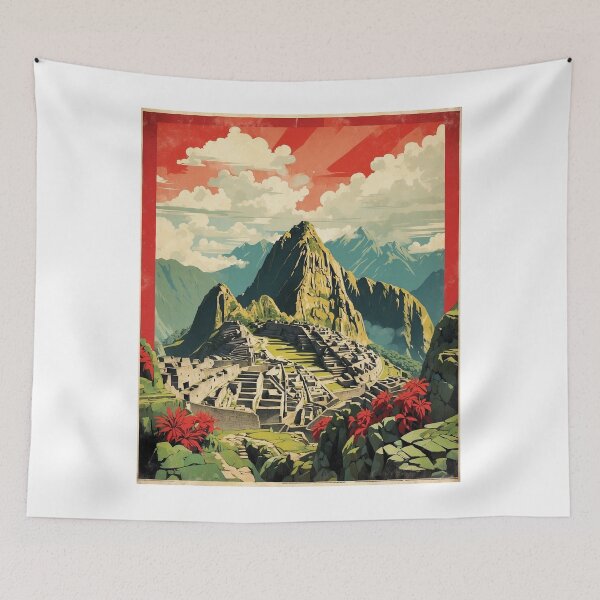 Item preview, Macchu Picchu Peru Vintage Poster Tourism 2 designed and sold by TravelersGems.