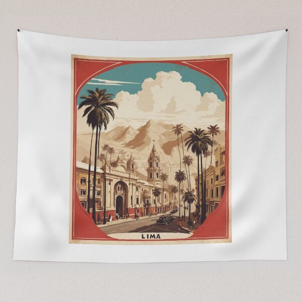 Item preview, Lima Peru Vintage Poster Tourism designed and sold by TravelersGems.
