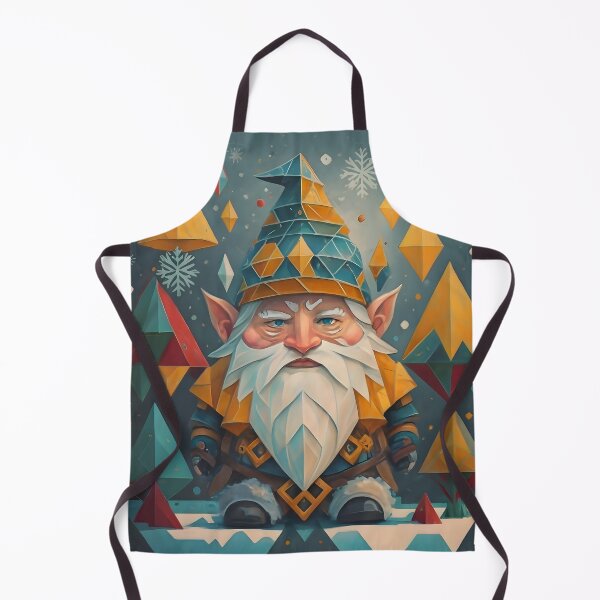 Item preview, Abstract Winter Yellow Geometric Gnome designed and sold by DragonRealms.