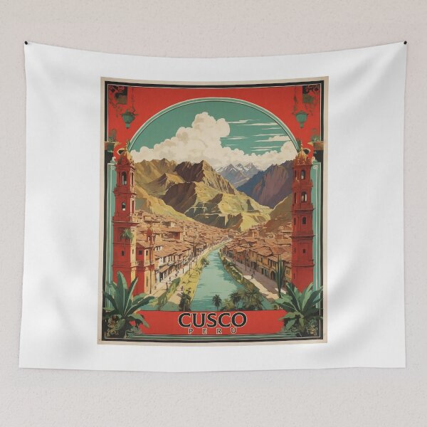 Item preview, Cusco Peru Vintage Poster Tourism 2 designed and sold by TravelersGems.